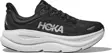Hoka Bondi 9 for dame i svart med hvit, tykk mellomsåle, sett fra siden
