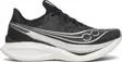 Saucony Endorphin Pro 5 herreløpesko i svart med sølvfarget logo sett fra siden