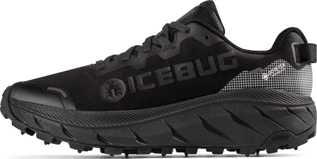 Icebug Arcus 2 BUGrip GORE-TEX løpesko for dame i svart med piggsåle